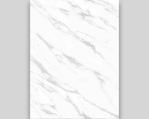 Marbello Prestige Adhesive White Marble Wallcovering - For Kitchen Cabinets & Furniture, 48"W