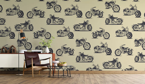 Motorcycles Pattern Wallpaper