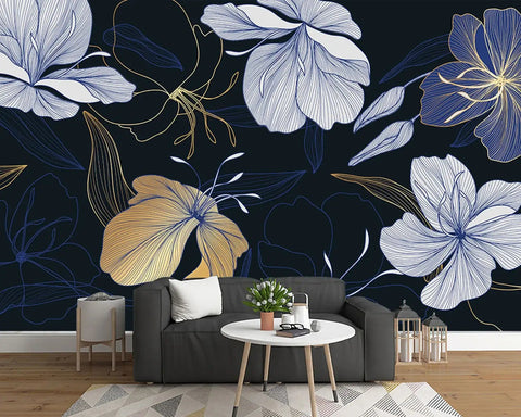 Actin Floral Wallpaper