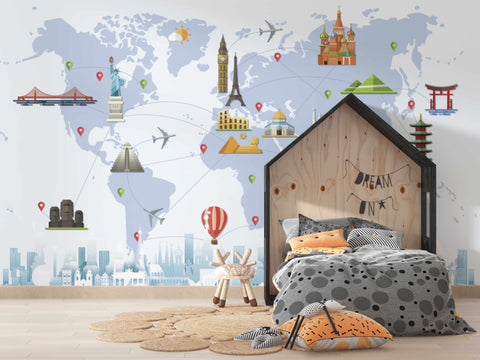 Exploraholic Nursery Wallpaper