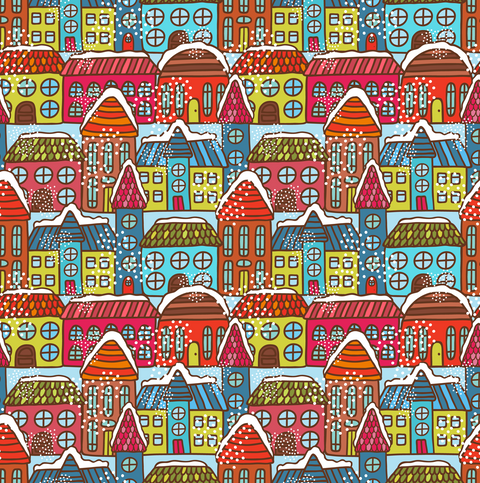 Winter Houses Wallpaper