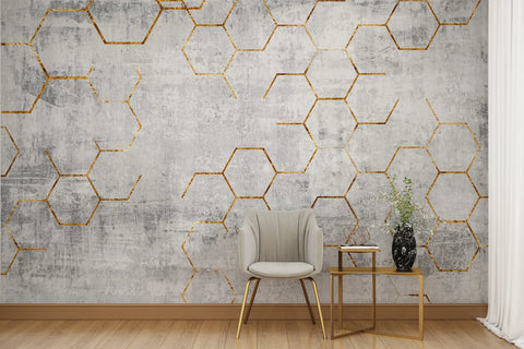 Geometrical Concrete Texture Wall Mural