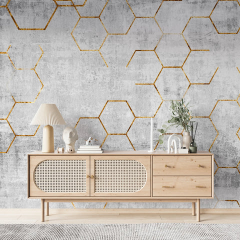 Geometrical Concrete Texture Wall Mural