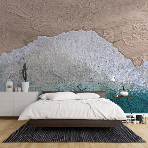 Oil Painting Wave and Beach Wall Mural