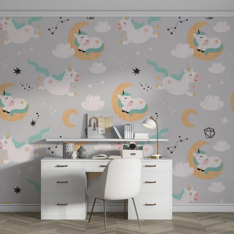 Girls Room Unicorn Wallpaper Mural