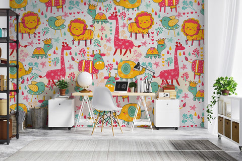 Jungle Safari Animals Wall Mural