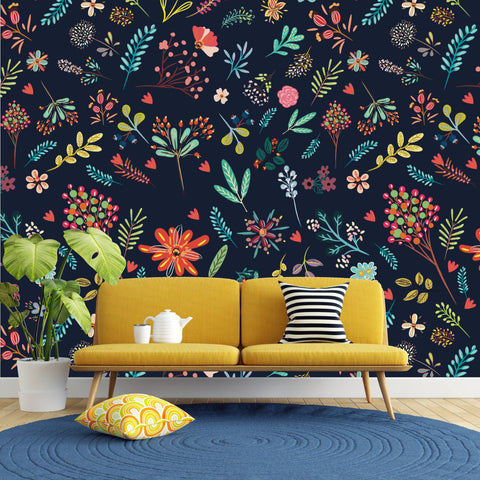 Oriental Floral Wallpaper