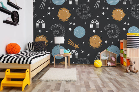 Nebulous Star Nursery Wallpaper