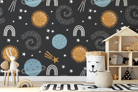Nebulous Star Nursery Wallpaper