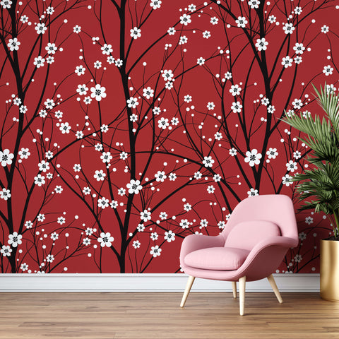 Prunus Floral Wallpaper