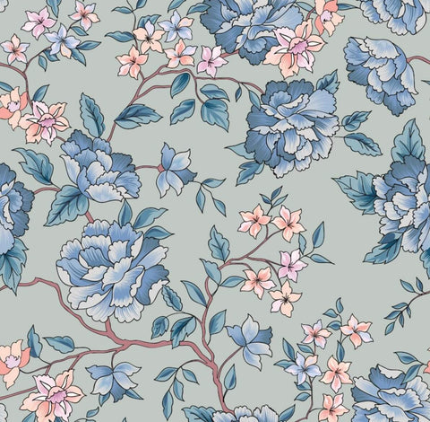 Caeruleo Flower Floral Wallpaper