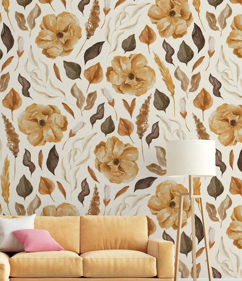 Bonnetia Floral Wallpaper