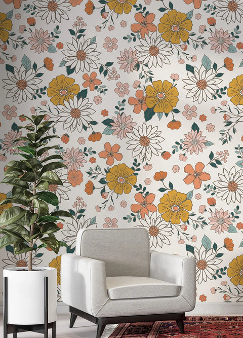 Zea Floral Wallpaper