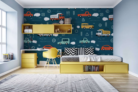 Trucky Nursery Wallpaper