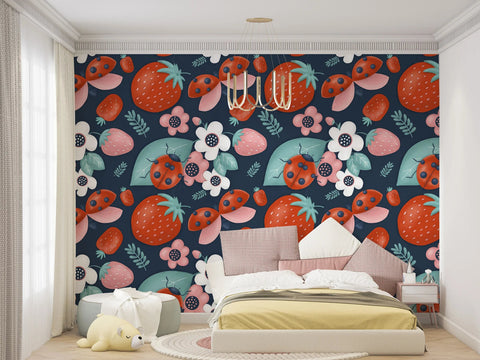 Ladybug Nursery Wallpaper