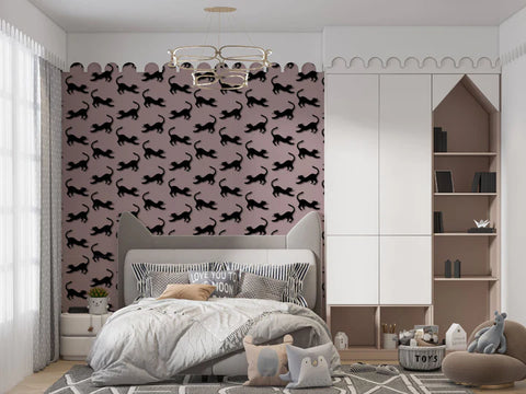 Pink Background Mius Teen Room Wallpaper
