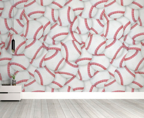 Baseball Teen Room Wallpaper